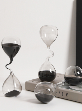 创意扭曲时间沙漏计时器摆件办公室桌G面卧室装饰品轻奢高级感小