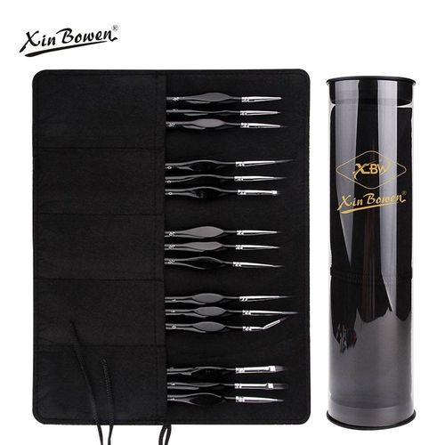 15支勾线笔尼龙毛布袋塑料桶美术生水彩油画T绘画美甲描边极细