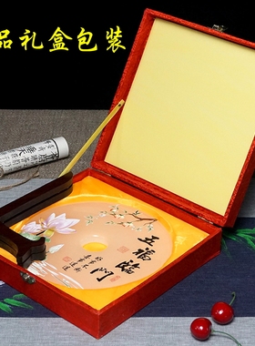 天然玉石平安扣摆件礼品玉璧创意石头装饰K品客厅室内风水招财摆