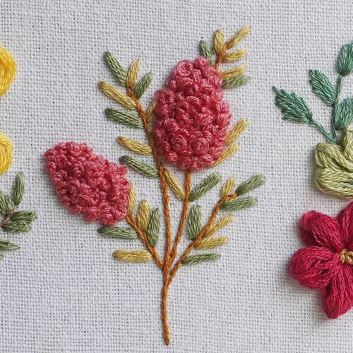 立体花刺绣 法式刺绣手工diy材料包 花系列免装R裱挂画 有完整教