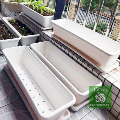 翠园牌Pp树脂加厚矩形花盆植花槽，耐用10年，优质聚丙烯