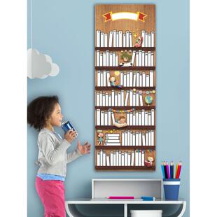 古诗经典儿童阅读签到书架小学生阅读记录表好习惯贴自律挂图