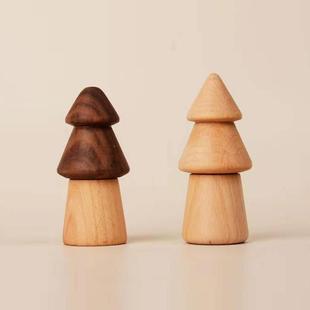 日式 oakliving北欧ins木质家用牙签罐牙签筒创意个性 牙签盒实木