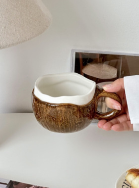 椰子咖啡杯陶瓷设计感早餐牛奶