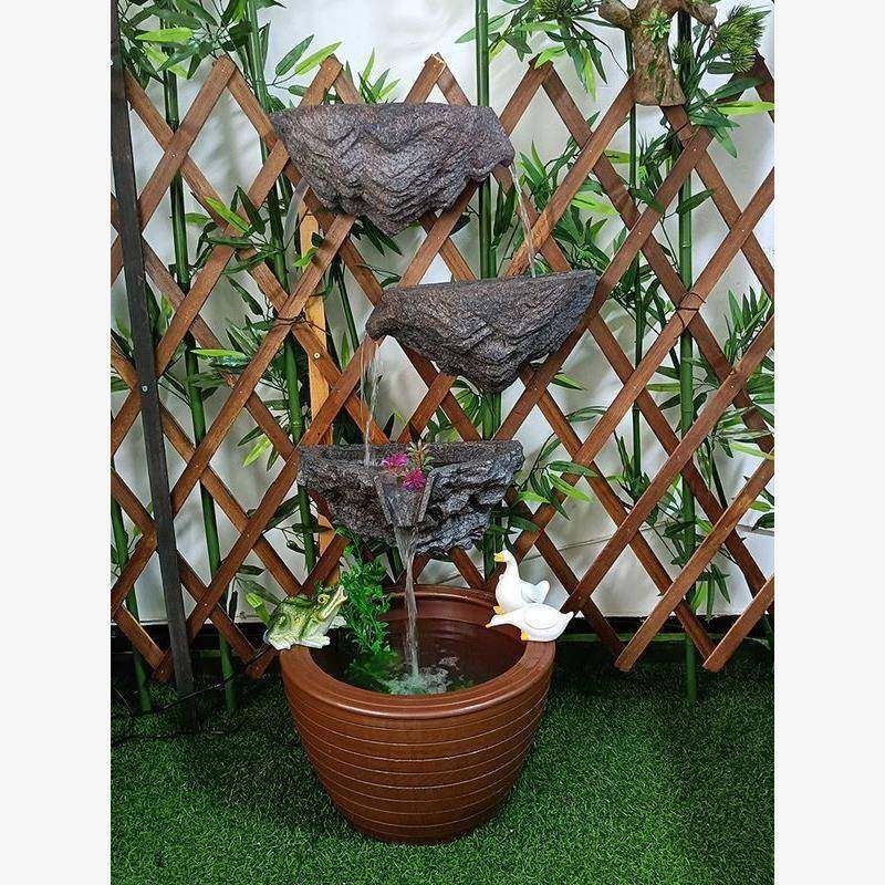 装饰水池水幕墙石头造景流水摆件挂壁鱼缸庭院花园循环水仿,家居饰品,流水摆件,淘宝优惠券,粉丝福利购,淘宝优惠卷