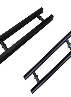 黑色不锈钢大拉手酒店玻璃门圆管大拉手有框无框门方管大扶手