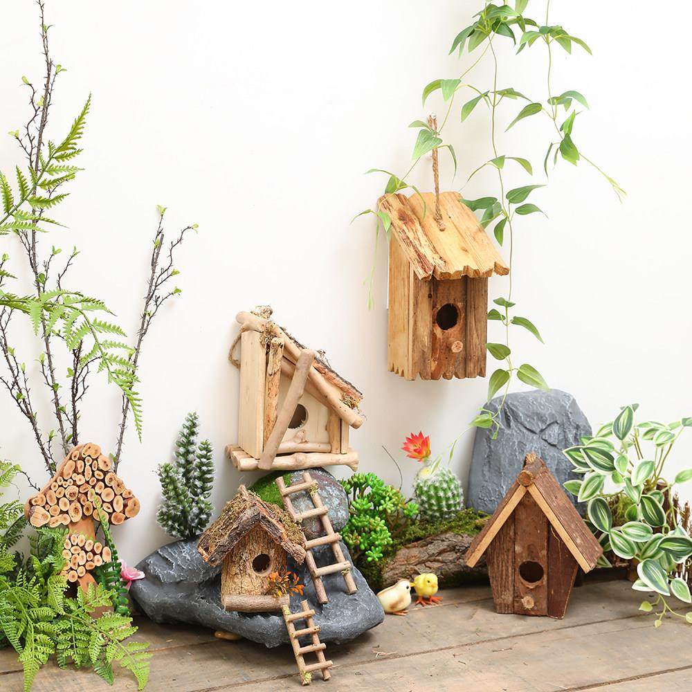 森系仿真木质鸟巢户外摆件花园田园装饰品吊挂庭院树挂饲养箱造景,家居饰品,户外/庭院摆件,淘宝优惠券,粉丝福利购,淘宝优惠卷