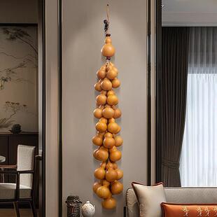 天然真葫芦挂件五福临门院门麻绳编织福禄工艺品玄关墙上装饰壁挂