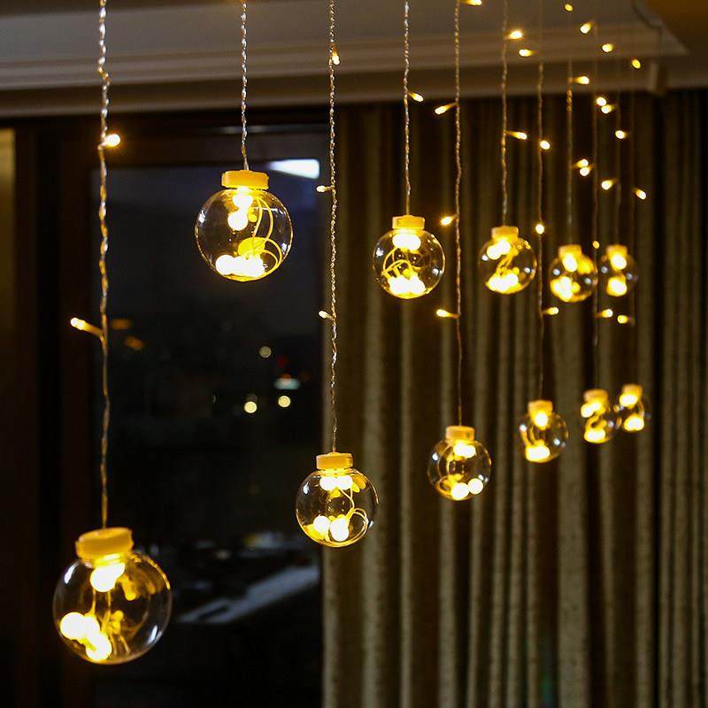 LED大圆球彩灯闪灯满天星星灯婚庆布置氛围装饰灯泡串灯窗帘挂灯,节庆用品/礼品,装饰灯,淘宝优惠券,粉丝福利购,淘宝优惠卷