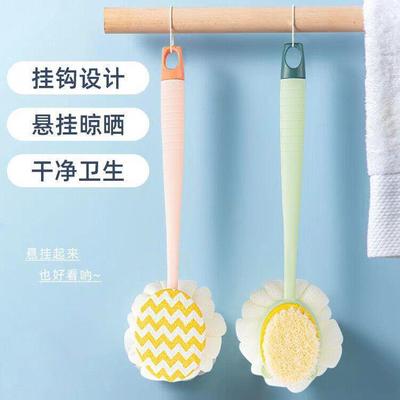 洗澡擦背神器搓澡巾沐浴球花搓背洗澡刷子后背长柄女士专用儿童软