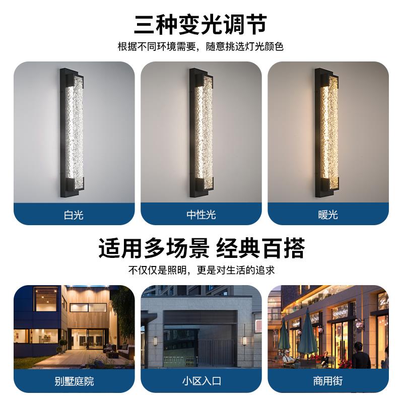 led灯户外壁灯装饰花园走廊大门外墙室外院子柱子庭院防水壁灯