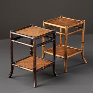 竹制花几小型台面茶棚茶架子功夫茶具收纳置物架盖碗壶承茶壶垫托