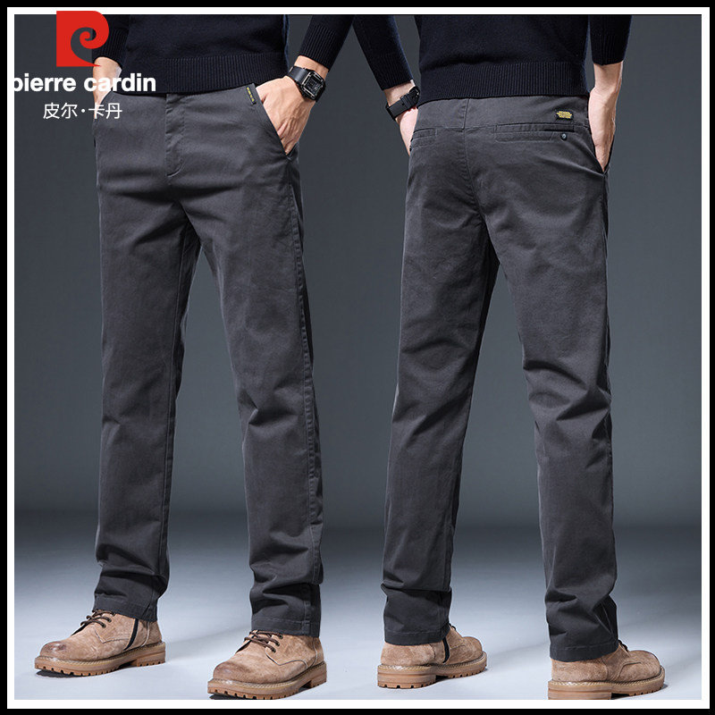 皮尔卡丹休闲裤男士2026春季新款高端百搭西裤中年爸爸商务长裤子
