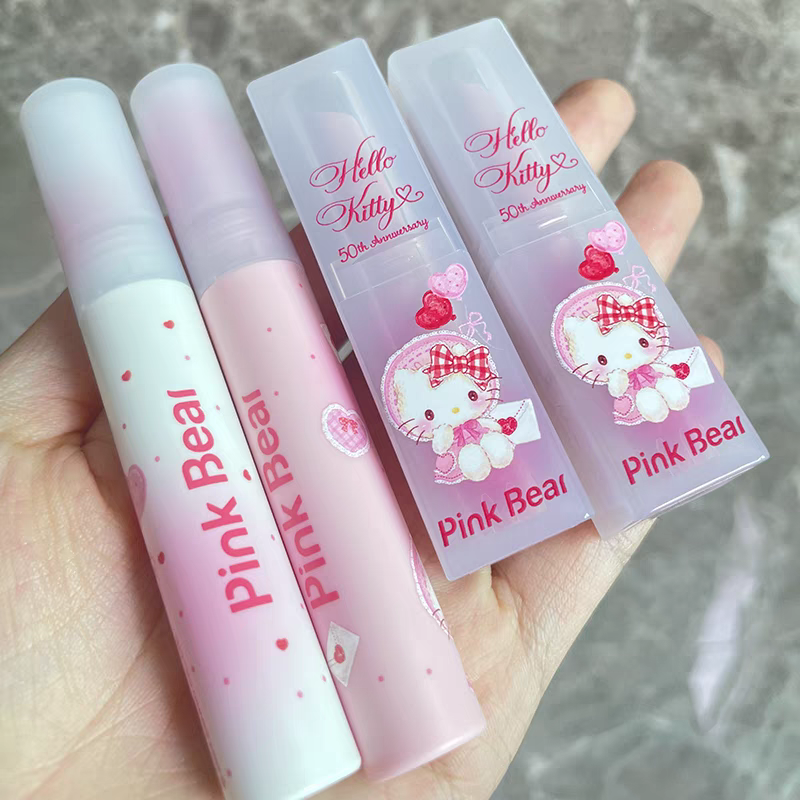 清货  皮可熊Hello Kitty联名款 糖光口红水露唇釉礼盒