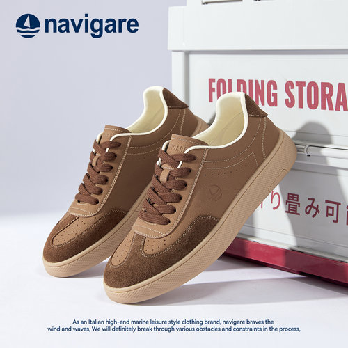 Navigare意大利小帆船真皮男鞋