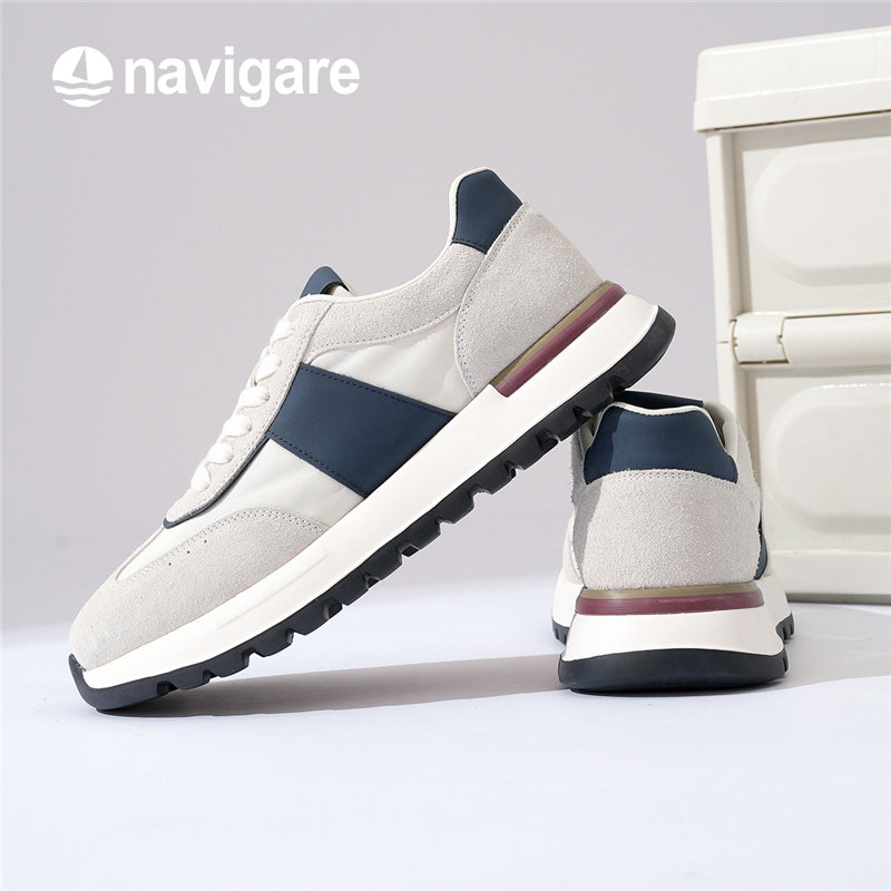 Navigare意大利小帆船男鞋板鞋2026春季新款运动厚底透气