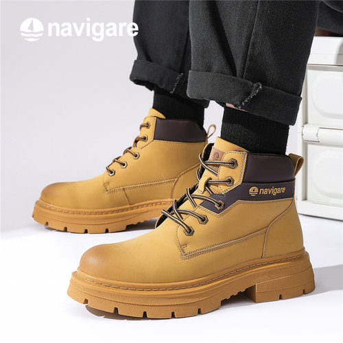 Navigare意大利小帆船男鞋马丁靴