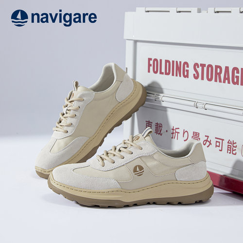 Navigare意大利小帆船透气男鞋