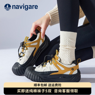厚底耐磨网面透气老爹鞋 新款 2026春季 Navigare意大利小帆船女鞋