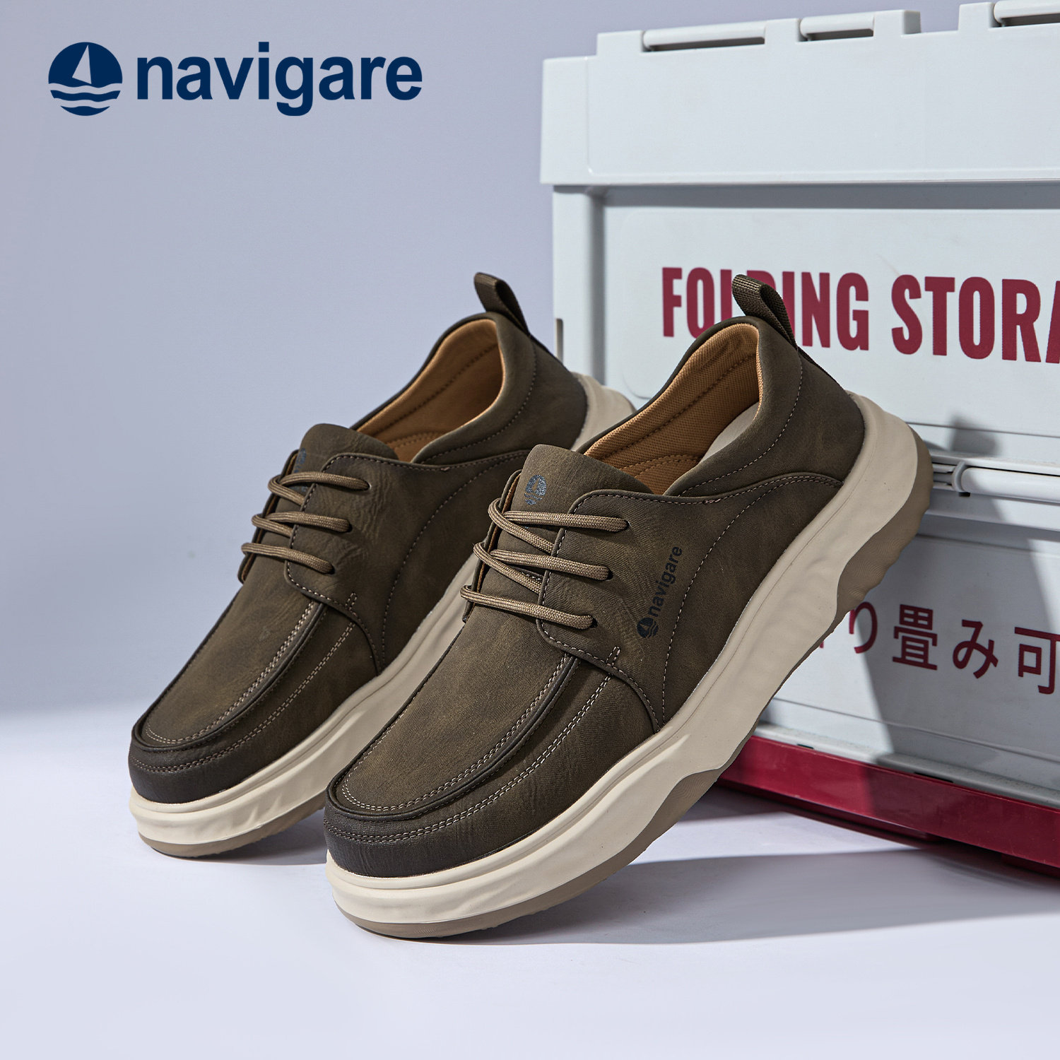 Navigare意大利小帆船一脚蹬男鞋