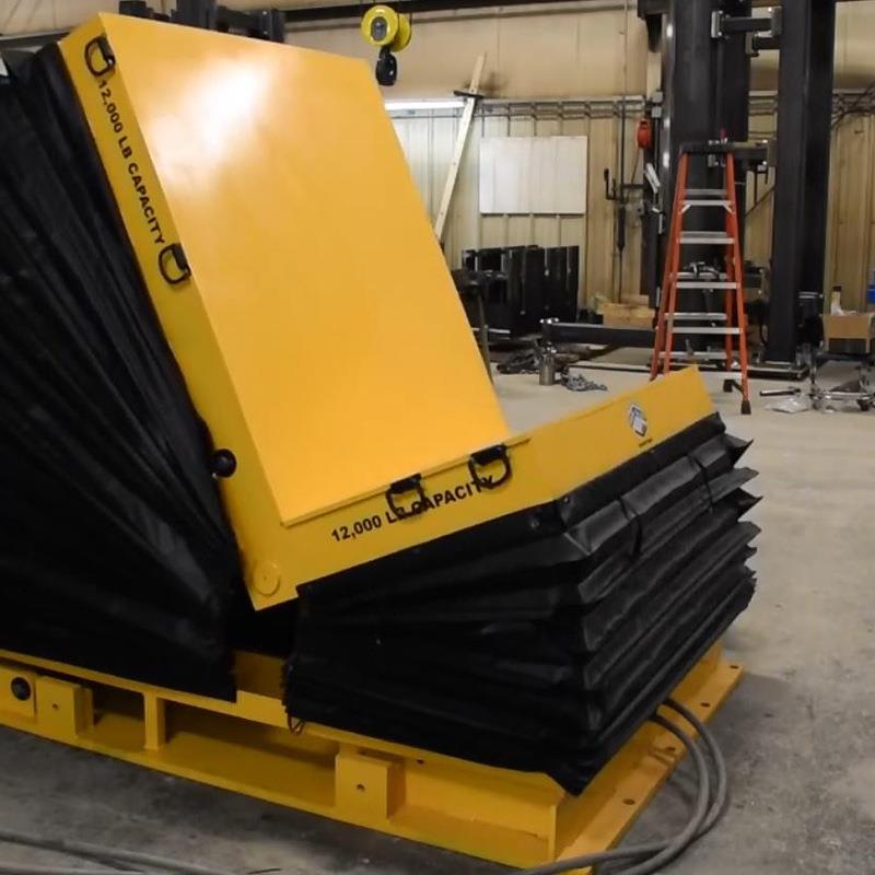 90度台翻OMW转平 大吨转位L型反平台上料机80吨倾斜器液压翻转机