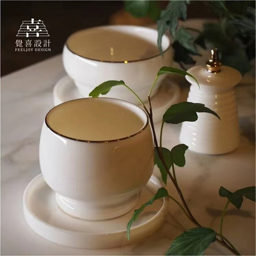 创意白瓷组合香插茶器