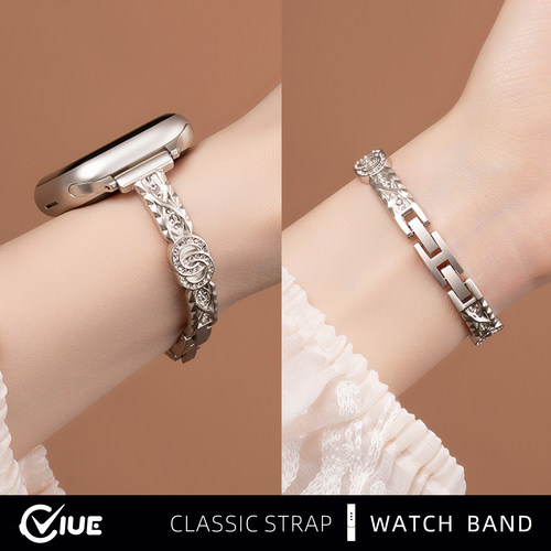 适用苹果iwatchs11手表带S10小香风手镯s8智能applewatch9手链S10金属7夏日S7女款S6代SE3高级感链腕带3配件