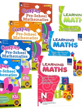 新加坡数学 SAP Learning & Conquer Pre-School Mathematics 幼儿数学学习+攻克系列 3-6岁小学数学衔接教材教辅练习册 英文原版