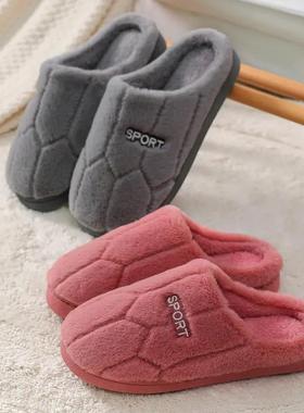 秋冬女性棉质拖鞋室内羊毛拖鞋到Heattech和可爱的家庭夫妇棉质拖