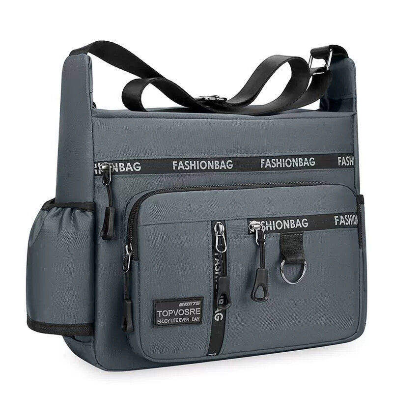 大容量男包单肩包防水耐磨背包多口袋做生意包商务休闲男士斜挎包