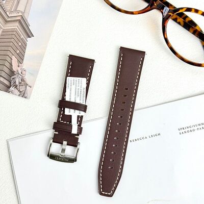 【原装拆机】适用华为watch4pro木星棕原装皮表带全新拆机真皮表带