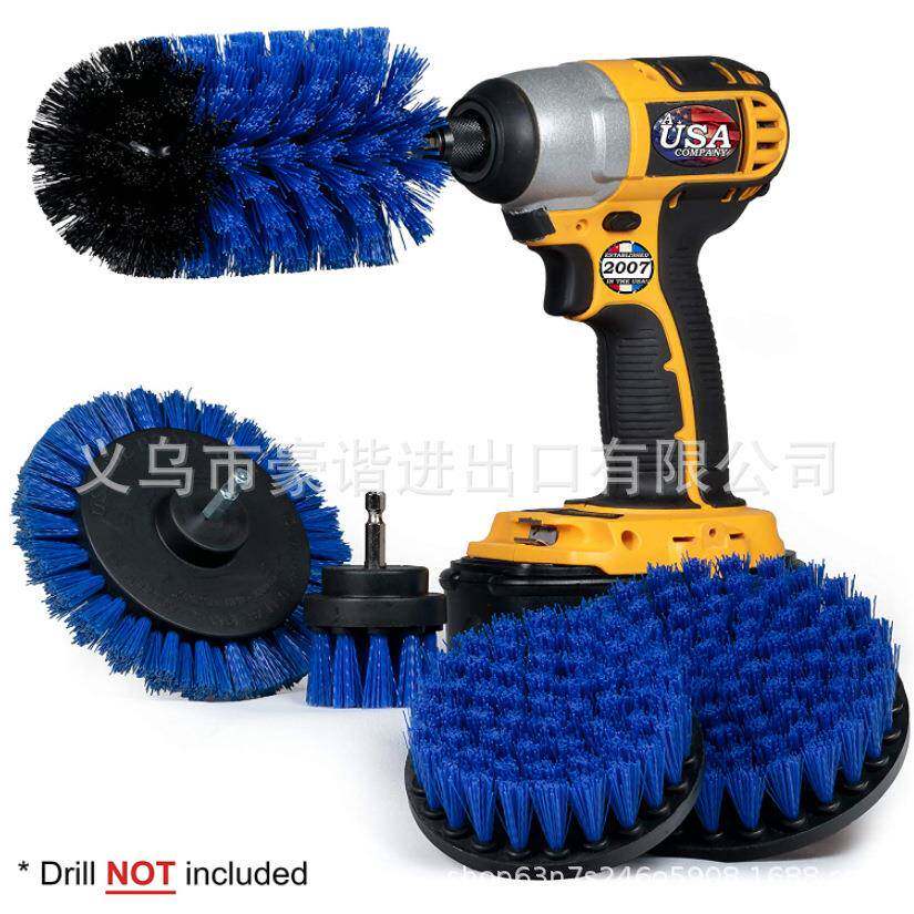 2021新款电钻刷四件套洗车清洁刷缝隙刷地板刷厨卫清洁毛刷套装 - 发宜工厂店出品