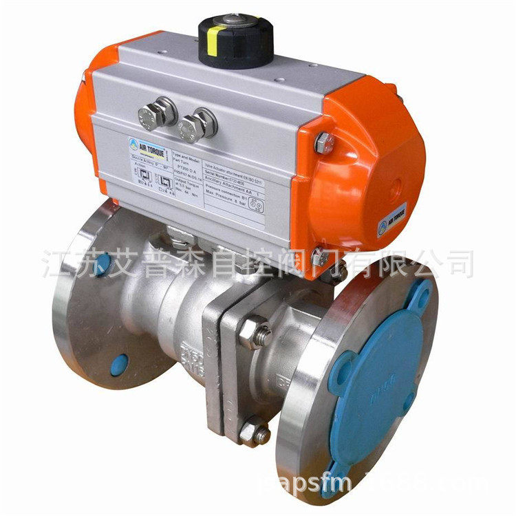 不锈钢气动球阀D641F-16P/25P 气动法兰球阀 304/316 DN50-DN300
