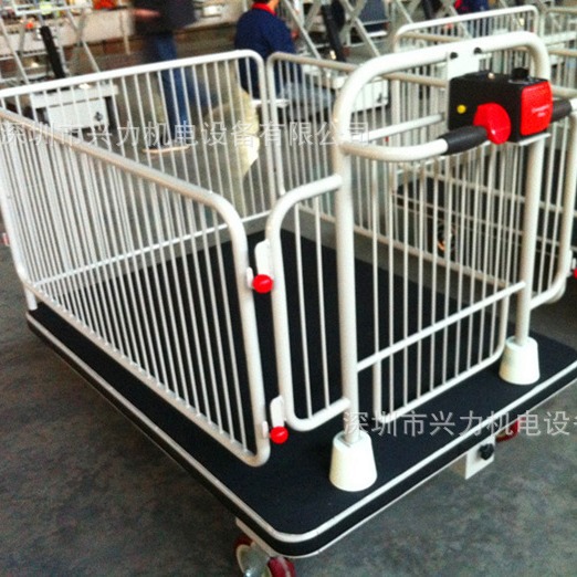 HG-110大台面带护栏电动平板车 出口标准电走手推车 电动推车