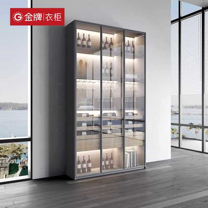 ?衣柜酒柜展示柜现代简约网红小酒柜欧式家用靠墙置物架客厅
