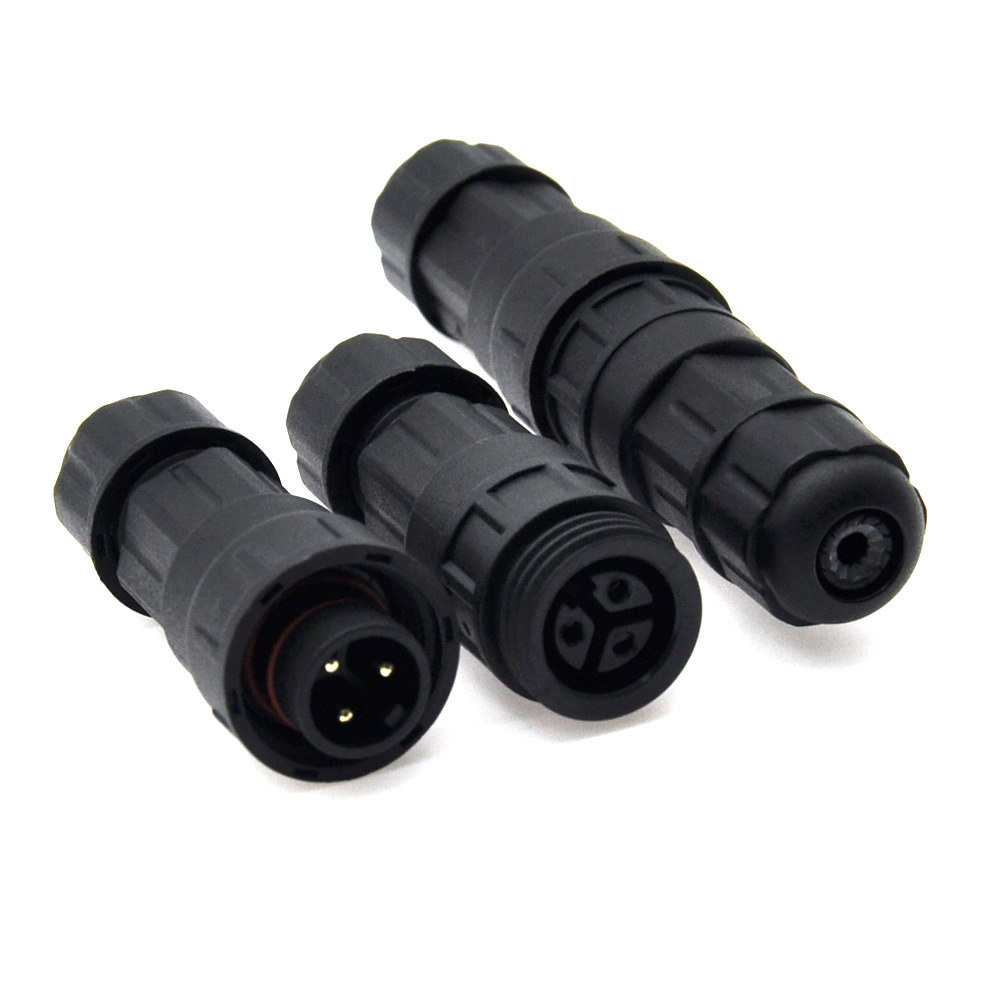 灯带连接器LED灯饰免焊防水连接器3芯插头连接器m16防水连接器