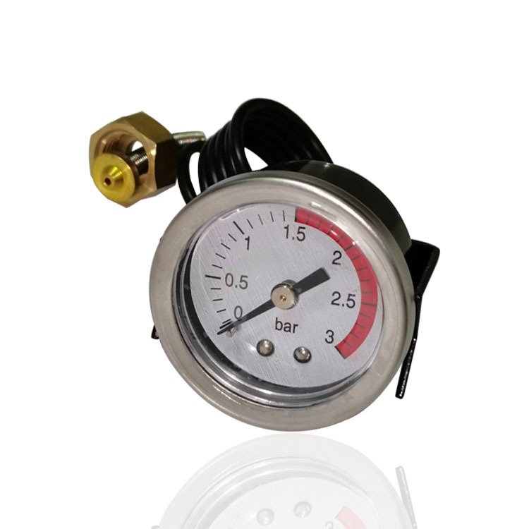 咖啡机压力表金属壳毛细管防折断双弹簧萃取机用Y40Z 3bar  G1/4