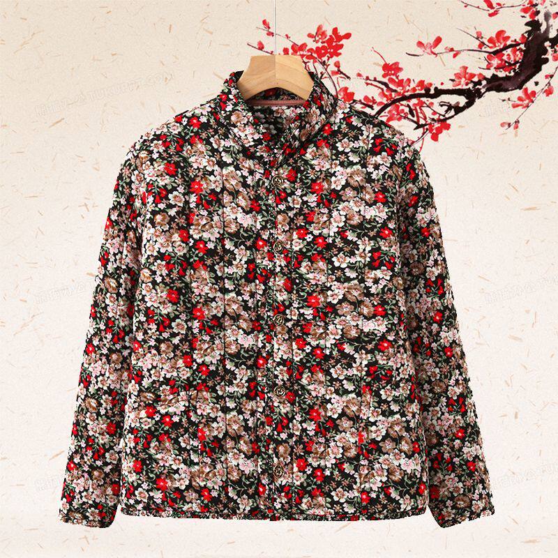 【清仓】中老年妈妈花棉袄宽松保暖大码棉服加厚冬季外穿棉衣外套