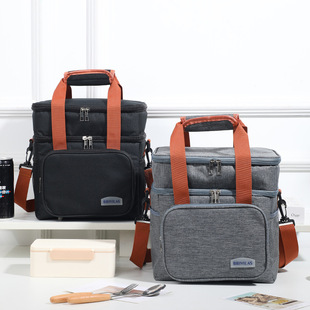 手提加厚冰包户外野餐包双层加高大容量便当包保温饭盒袋跨境爆款