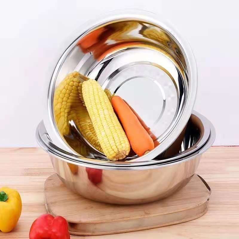 【4个盆】不锈钢盆多用盆食堂汤盆家用菜盆泡面饭碗盆汤盆打蛋盆