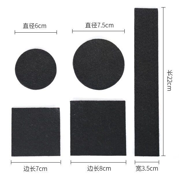 香炉黑色铝箔阻燃棉点香棉阻燃垫隔热棉防火香薰盒防火棉蚊香棉