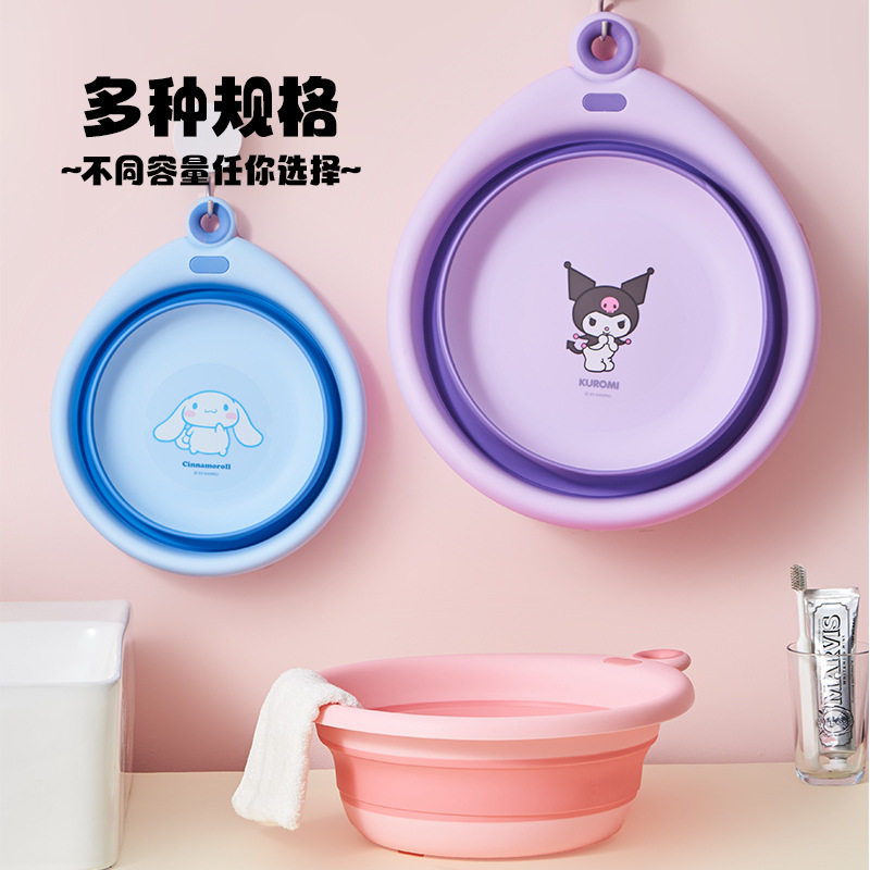 加厚可折叠脸盆宿舍学生洗衣便携式旅行大中小号塑料洗脸盆子家用