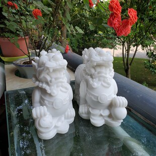 石雕貔貅摆e件小一对公母大小号招财聚财工艺品汽车客厅皮丘