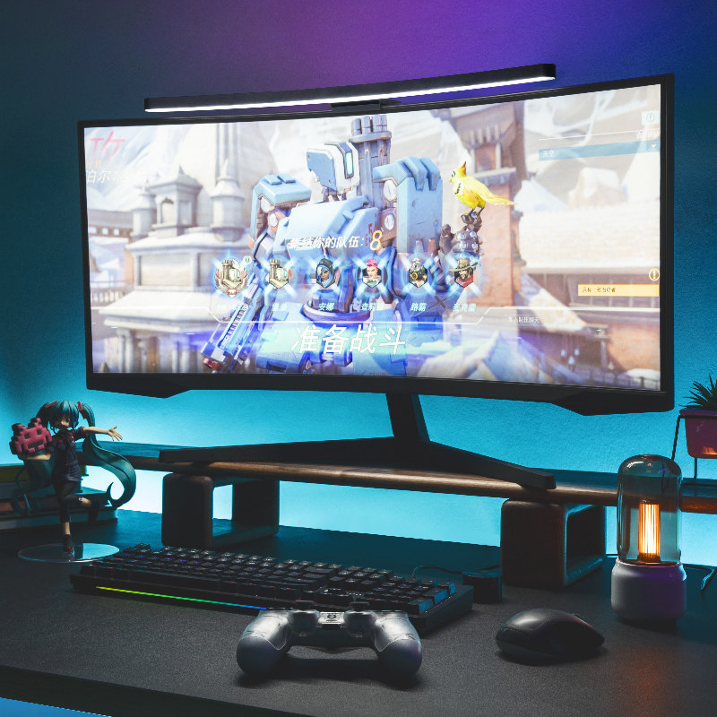 LYMAX电竞曲面屏幕挂灯电脑显示器补光灯N办公学习护眼灯智能台灯
