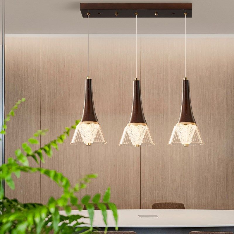 实木新中式吊灯餐厅202r2年新款led茶楼过道小吊灯简约现代灯具