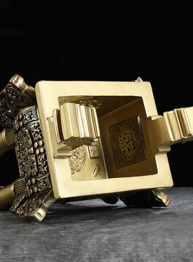 鼎摆件招财鼎盛千秋大号办公室桌面装饰品K收银柜台公司前台开业