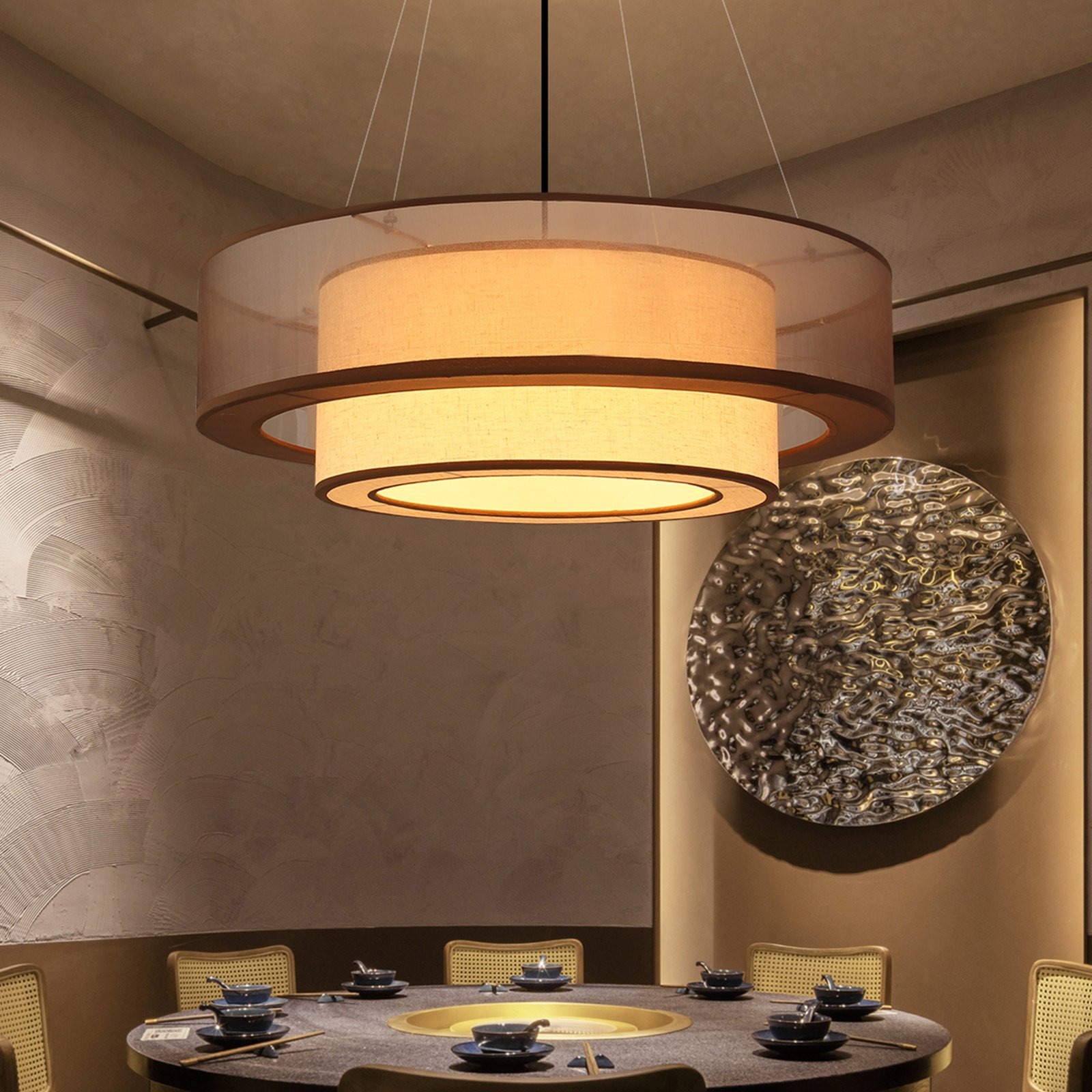 包厢吊灯新中式餐厅定制包房餐桌餐饮火锅店中国风饭Y店大厅酒店