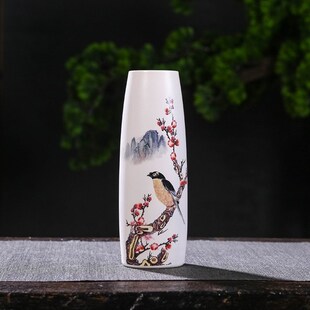 鸡毛掸子收纳瓶插鸡毛掸子的y花瓶陶瓷器家居装饰品摆件插花干花