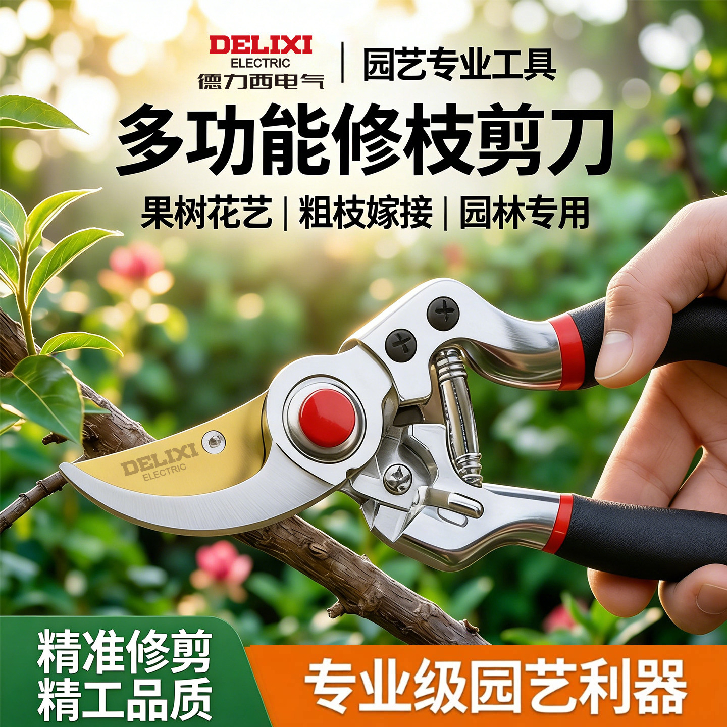 德力西电气园艺剪刀修枝剪图片