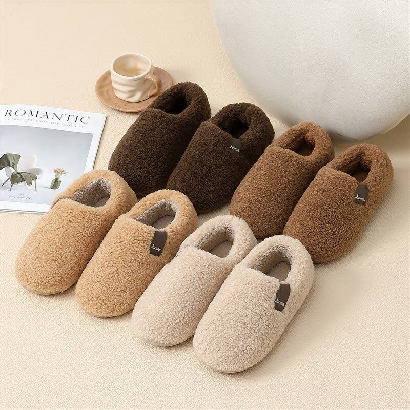 棉拖鞋女士冬季包跟2025新款室内家居情侣防滑静音毛绒保暖棉鞋男